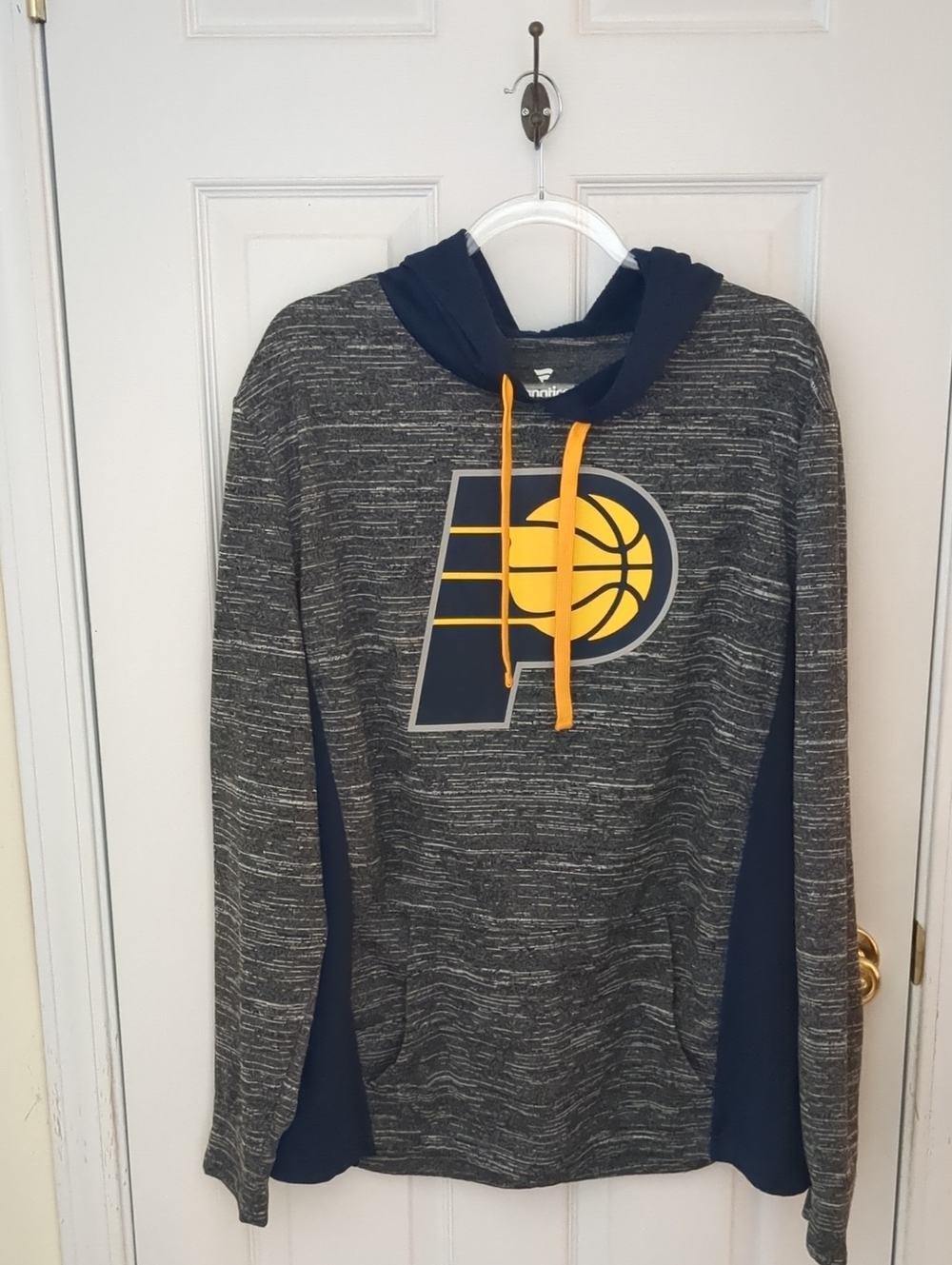 Men's Indiana Pacers Crewneck Pullover Hoodie - Navy/Gray/Yellow
